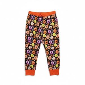 Snuggle Bums Halloween Glow in the Dark Bamboo Pajama Joggers Black Orange XXXL